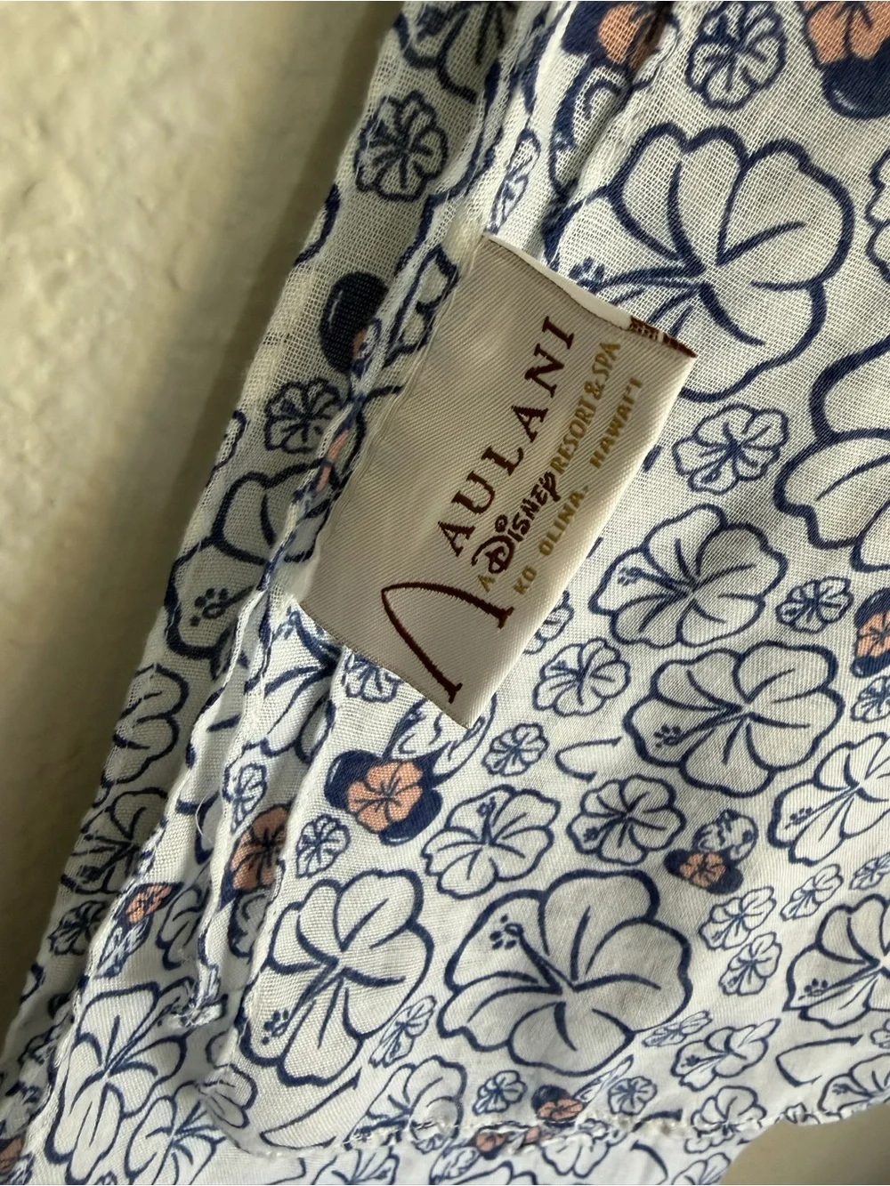 Disney Floral Print Scarf in White, Navy & Pink